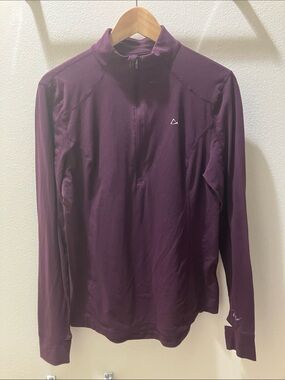 🍃💜Paradox Merino Wool Blend Long-Sleeve Half-Zip Pullover - Plum
